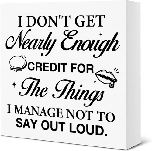 Vista 7 de Inspirational Quote Wooden Box Sign Desk Decor for Home Office Shelf Beautiful