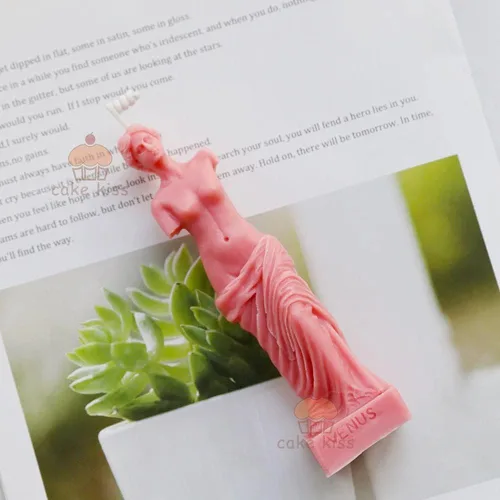 Vista 5 de Molde de silicona para velas Venus de Milo, mitología griega romana, diosa, afrodita, moldes para velas 3D, aromaterepía, molde de estilo nórdico