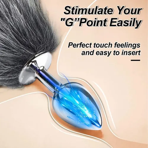 Vista 3 de Peluche de acero inoxidable de 17 pulgadas, divertido y esponjoso, realista, clásico, con doble cabeza (gris) para hombres y mujeres