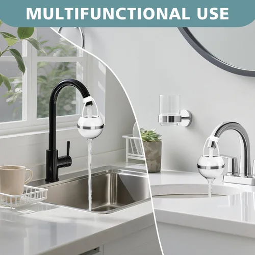 Vista 5 de Filtro de baño para bañera, filtro de agua para tina para piel y cabello más suaves, filtro de agua de baño de filtración de grado hotelero de 8