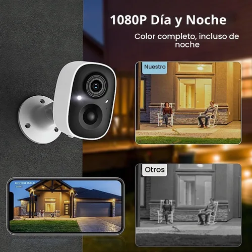 Vista 2 de GMK Video 2K, cámaras de seguridad inalámbricas al aire libre, registro