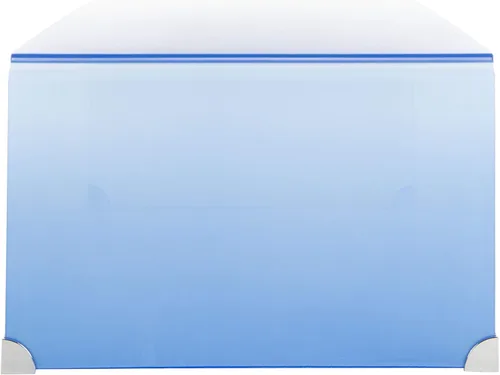 Vista 7 de Safavieh Home Crysta Mesa de centro de cristal transparente y azul Ombre