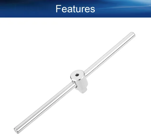 Vista 3 de Bettomshin 1 llave de mango en T, barra de interruptor de llave deslizante de 1/4 pulgadas, herramienta manual ajustable con mango en T, acero al
