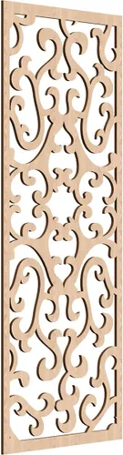 Vista 49 de 9 3/8 pulgadas de ancho x 24 3/8 pulgadas de alto x 1/4 de alto Smithfield paneles de pared de madera con calado, abedul