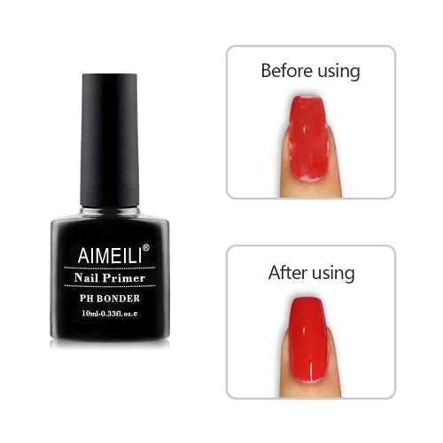 Vista 5 de AIMEILI Base y esmalte de uñas de gel para preparación de uñas, capa superior y base que no se limpia
