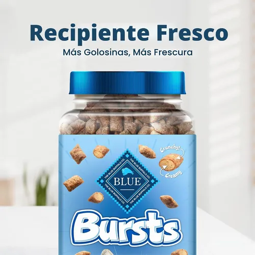 Vista 4 de Blue Buffalo - Premios crujientes Bursts para gatos, de pollo, tarro de 340,1 g