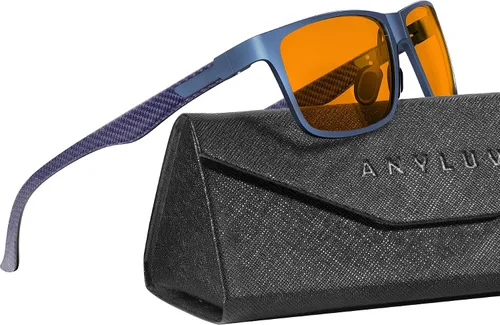 Vista 15 de ANYLUV Blue Light Glasses Men, Relieve Eyestrain and Eye Protection, Al-Mg Metal Computer Blue Light Blocking Glasses