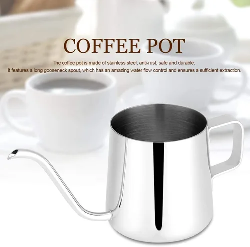 Vista 2 de 8.5 fl oz/11.8 fl oz verter sobre tetera de café, tetera de cuello de cisne, cafetera de acero inoxidable con boquilla larga de cuello de cisne