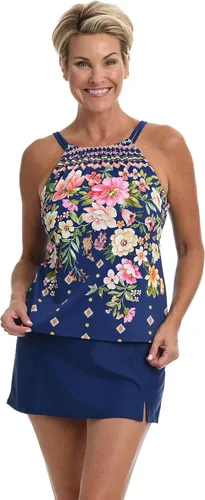 Vista 6 de Maxine of Hollywood Traje de baño tankini de cuello alto para mujer