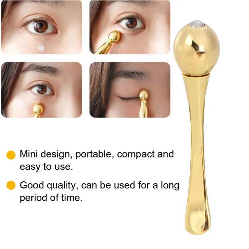 Vista 4 de Palitos de masaje de crema para ojos, aplicador de crema de ojos de aleación de zinc, antiarrugas, alivio de fatiga ocular, palo de masaje