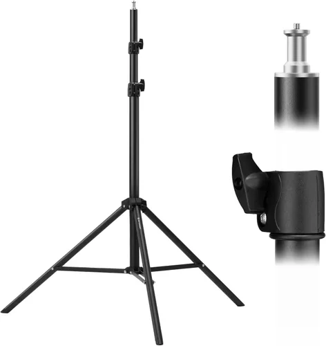 Vista 9 de K&F CONCEPT Soporte de Luz para Fotografía, 6.5 pies/2M Soporte de Trípode Portátil Extensible para Foto y Video, Trípode de Iluminación