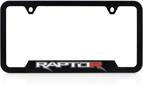 Vista 10 de Marco de Placa de Licencia de Metal Negro Ford Raptor