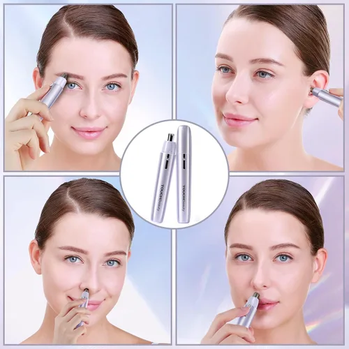 Vista 9 de TOUCHBeauty - Cortadora eléctrica de pelo de nariz para hombres y mujeres, recortadora de hoja giratoria sin dolor, cabeza impermeable desmontable