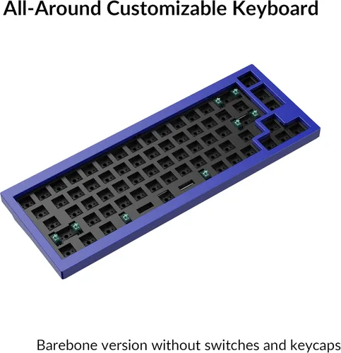 Vista 4 de Keychron Teclado mecánico personalizado Q2 versión barebone con cable de aluminio completo, macro programable QMK/VIA, compatible con Mac Windows