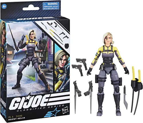 Vista 11 de G.I. Joe Classified Series Agent Helix, figura de acción coleccionable, 104, figuras de acción de 6 pulgadas para niños y niñas, con 8 piezas