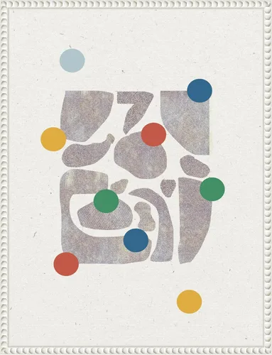 Vista 20 de Amanti Art Framed Canvas Wall Art 24x18 Retro Dots and Paper by THE MIUUS STUDIO, Framed Wall Art Canvas, Abstract Artwork, Traditional Decor
