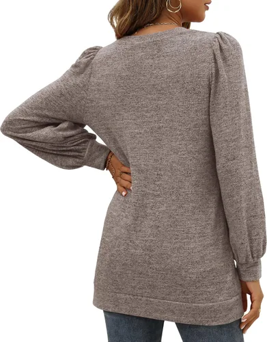 Vista 4 de Camisas de manga larga para mujer blusa holgada y casual
