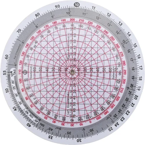 Vista 4 de E6B-R Flight Computer 6in Plastic Aviation Slide Rule(E6B-R)