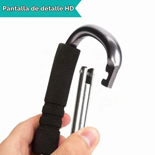 Vista 5 de Funbliss Ganchos para cochecito de bebé, paquete de 2 clips grandes de 6.6 pulgadas, práctico organizador de ganchos para bolsas de pañales, ropa