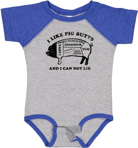 Vista 20 de inktastic Body para bebé I Like Pig Butts Blanco