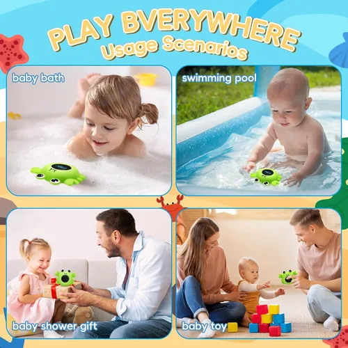 Vista 8 de b&h Termómetro de baño para bebé, lectura instantánea, lector digital de agua y temperatura ambiente, sensor de agua de seguridad para bebés