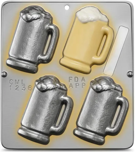 Vista 5 de Taza de cerveza Molde de caramelo de chocolate mediano 1236 con 4 cavidades