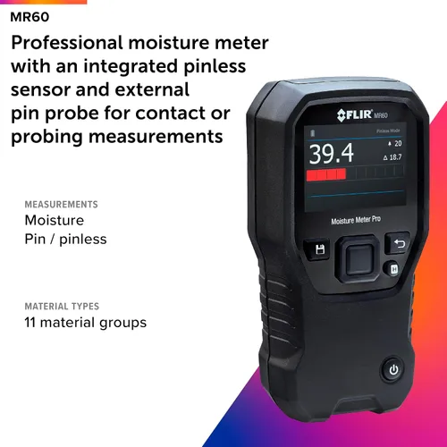 Vista 2 de Medidor de humedad Flir MR60