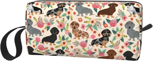 Vista 9 de YISHOW Divertida bolsa de maquillaje adorable bolsa de cosméticos de viaje, estuche organizador de artículos de tocador, regalo para mujeres