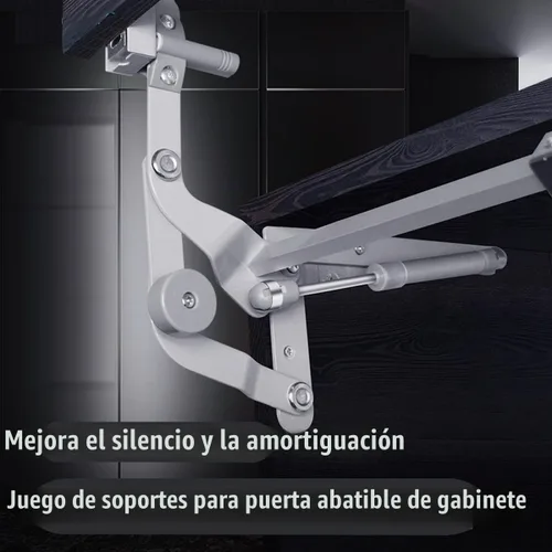 Vista 7 de HOWHY - Bisagras verticales para puerta de armario, bisagras con cierre lento Smooth 250N gas spring lift for 23.6-35.4in upper doors. Features