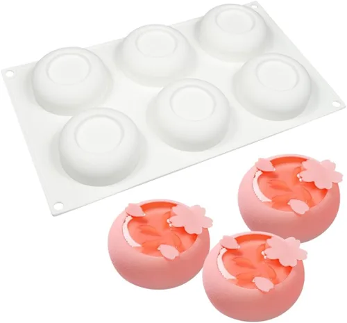 Vista 3 de mostsom Molde de silicona para mousse, molde de mousse de forma redonda, molde de silicona para tartas, herramienta para hornear, postre