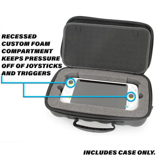 Vista 5 de CASEMATIX Travel Case Compatible with Logitech G Cloud Gaming Handheld Console and Portable Handheld Gaming Accessories - Durable Exterior