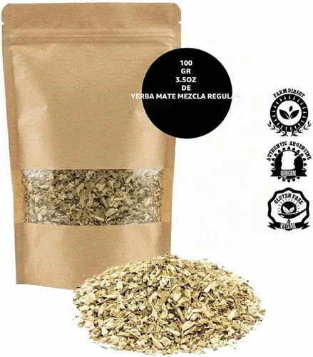 Vista 3 de BALIBETOV Set de Yerba Mate - 2 Calabazas, 2 Bombillas, 1 Cepillo de Limpieza, 100gr Hojas Sueltas - Marrón Oscuro