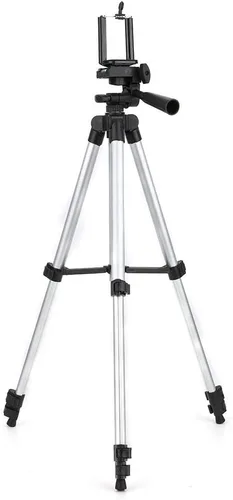 Vista 9 de Soporte de trípode para teléfono, trípode para selfie para teléfono celular con soporte para teléfono, trípode de viaje de aluminio extensible