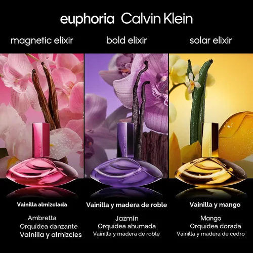 Vista 10 de Calvin Klein Euphoria Solar Elixir Parfum Intense - Perfume Ambery para mujer - Con mango, orquídea dorada, vainilla y madera de cedro - Fragancia