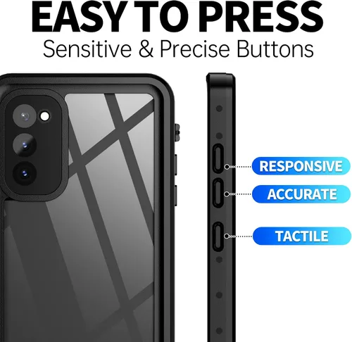 Vista 6 de BEASTEK Funda impermeable para Samsung Galaxy S20, serie NRE, a prueba de golpes, con protector de pantalla integrado, cubierta protectora de cuerpo