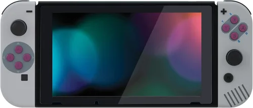 Vista 8 de eXtremeRate - Placa trasera para Nintendo Switch Console, NS Joycon con carcasa de mando de mano con botones de juego completo, carcasa de repuesto