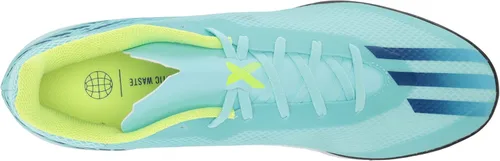 Vista 5 de adidas Tenis de fútbol unisex para adultos X Speedportal4 AquaPower BlueSolar Yellow 75 Women75 Men