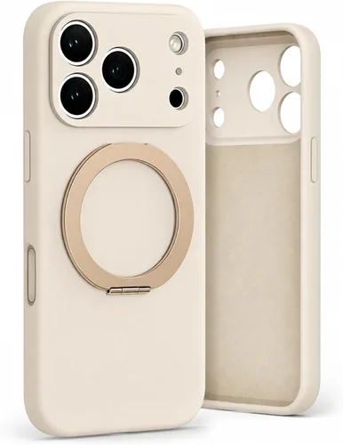Vista 17 de Funda de silicona con soporte para iPhone 17 Pro [compatible con MagSafe] [Protección completa de la cámara] (6.3 pulgadas 2025), fundas de teléfono