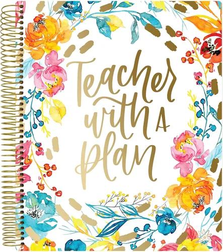 Vista 11 de bloom daily planners Agenda y calendario para profesores de año académico sin fecha, libro organizador de plan de lecciones de 7 períodos