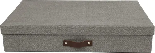 Vista 8 de Bigso Sverker Caja de almacenamiento de fibra legal/artística – Caja de almacenamiento para álbumes de recortes para papeles, fotos y más – Cajas