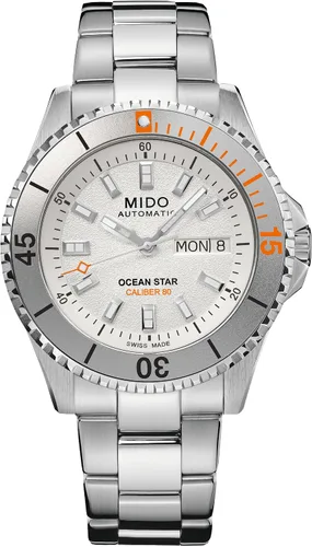 Vista 8 de MIDO Ocean Star 200 - Reloj suizo automático para hombre - Caja de acero inoxidable - Calendario día/fecha - Bisel giratorio