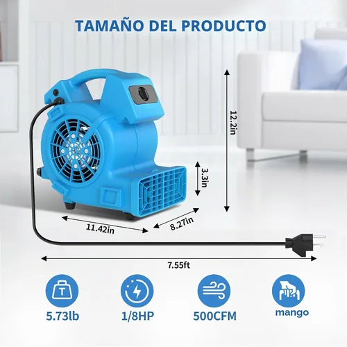 Vista 7 de Bestronair Ventilador del movimiento del aire, secador de piso de alta