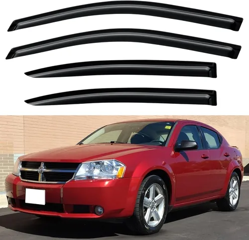 Vista 160 de YQAUTEC - Viseras para ventana, protectores contra la lluvia, compatibles con Subaru WRX 2015-2021, deflectores de viento para ventanas, viseras