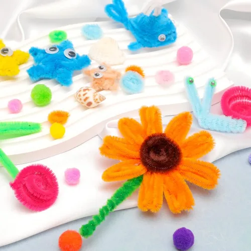 Vista 6 de Eppingwin 1000 cuentas de poni + limpiapipas de 12 pulgadas para manualidades