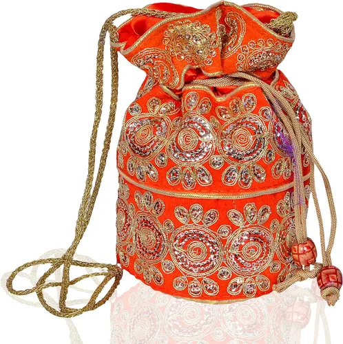 Vista 4 de Purpledip Potli Bags Bolso con cordón (Potli01$)