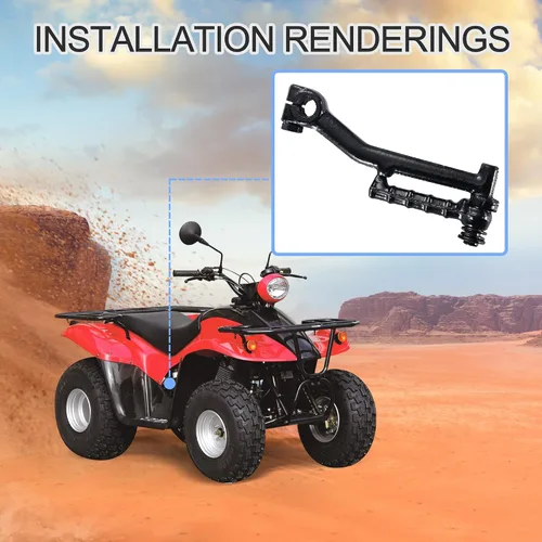 Vista 6 de GOOFIT Reemplazo de palanca de arranque de 0.512 in para ciclomotor de 2 tiempos 50cc ATV 4 ruedas Quad