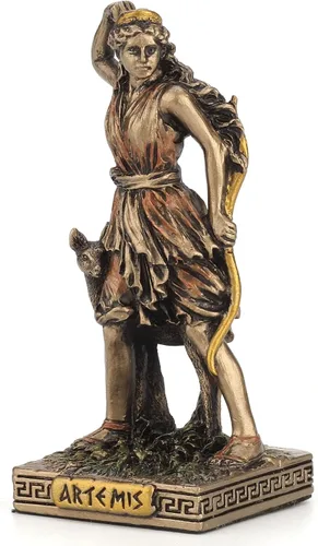 Vista 4 de Veronese Design Figura miniatura de dioses griegos (Artemisa, bronce)