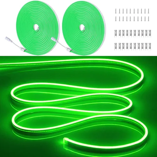 Vista 10 de Tiras de Luces LED de Neón Blancas de 12V - 16.4 Pies Flexibles Impermeables Cortables, Luces de Cuerda de Neón de Silicona Flexible para Cocina