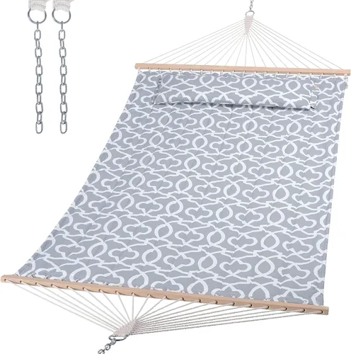 Vista 8 de SUNCREAT Hamaca de repuesto para soporte, capacidad de 475 libras, hamaca de patio trasero para dos personas para exterior, color beige