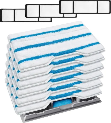 Vista 9 de KEEPOW Almohadillas para fregona reutilizables, almohadillas de repuesto compatibles con Shark Vac Mop VM252 VM200 VC205 VM250 / QM250 VM190